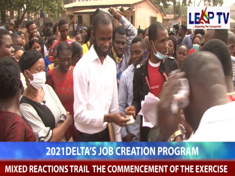 Applicants of the 2020/2021 job creation programme have called on the Delta State government to make the exercise less cumbersome by making the forms accessible online, rather than subjecting them to rigorous process of obtaining the forms manually. The call was made when LEAP TV News visited Oshimili South Council Secretariat in Asaba to ascertain the level of compliance with Covid-19 protocols,