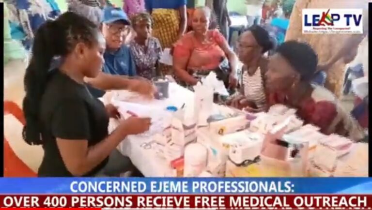 Concerned Ejeme Professionals organise free medical outreach, donate drugs to health centre