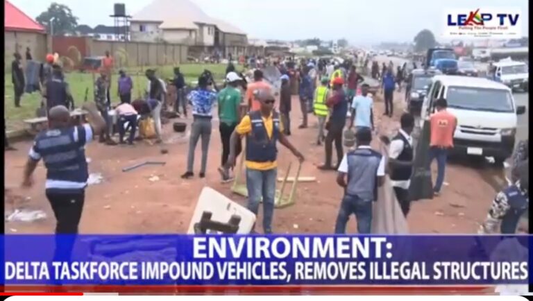 Delta Taskforce impound vehicles, demolish shanties, illegal structures in Asaba and it’s environs